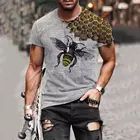 Летняя мужская футболка с 3D принтом мисс забавная пчела топы унисекс в стиле хип-хоп Футболка Личная Мужская футболка с круглым вырезом и коротким рукавом 6XL