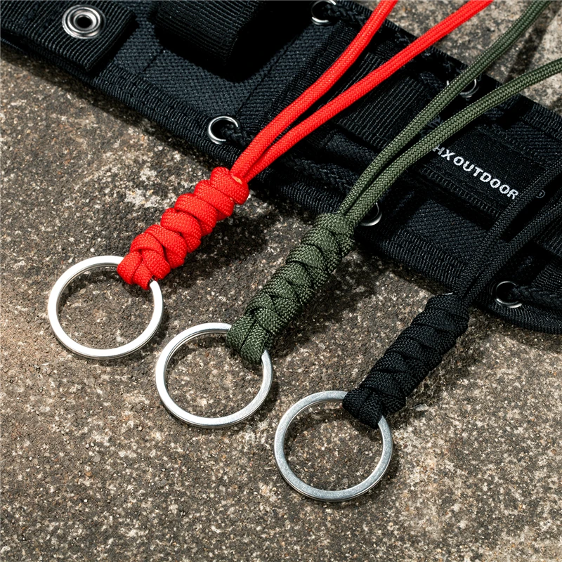 Плетеный брелок Paracord браслет на запястье веревка с защитой от потери ремешок 32 мм