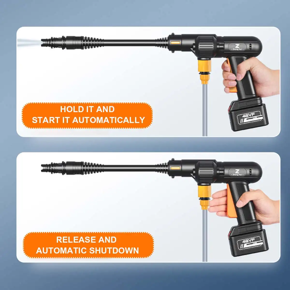 Цена Мойка высокого давления автомобильная аккумуляторная, 24/48/96 в, 30000 мАч