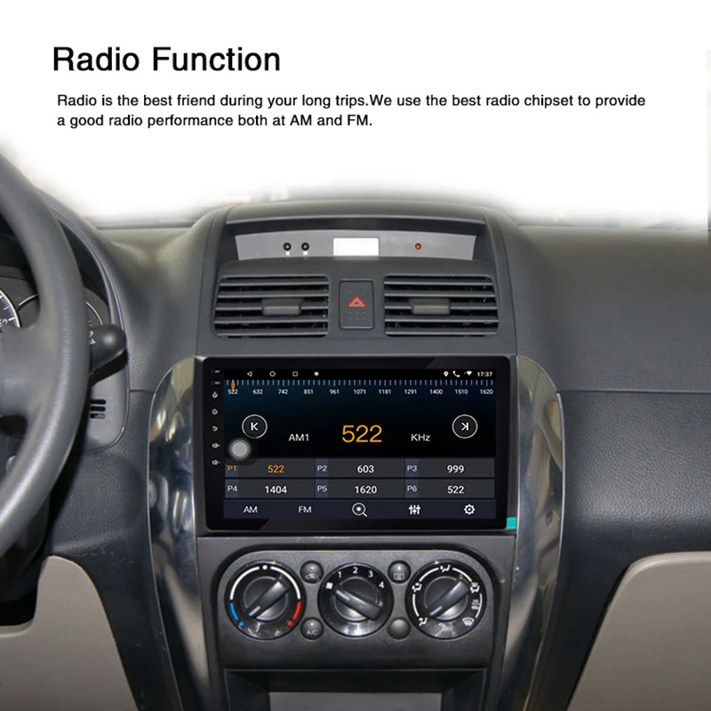 Автомобильный DvD-плеер 2 + 32 ГБ Android 9 0 для Suzuki SX4 2006-2015 дюймов Wi-Fi 4G 2Din HD IPS сенсорный