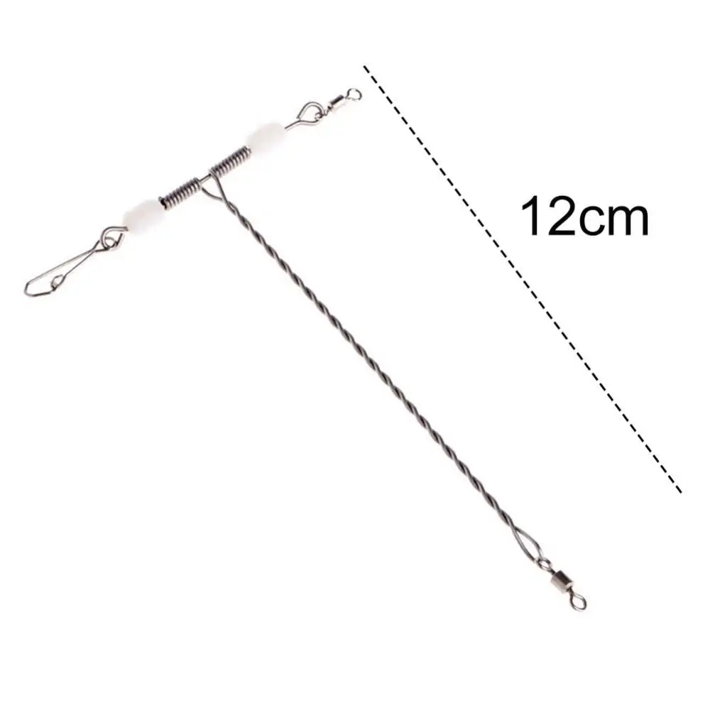 5Pcs Fishing Tools 12cm Stainless Steel Luminous Bead Rolling Lure Connector Balance Accessory | Спорт и развлечения