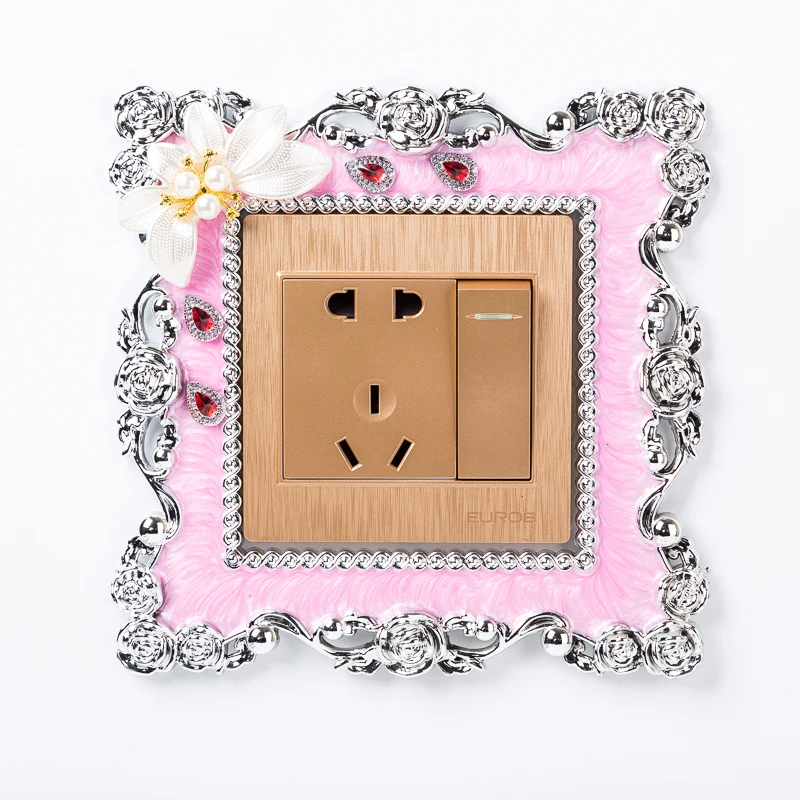 Новый переключатель Стикеры смолы один светильник объемного звучания гнездо Finge