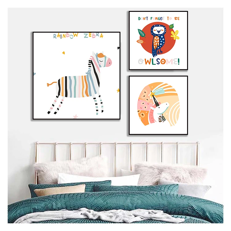 Милые альтернатива в ретро стиле женские Картина с рисунком животных печать