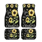 Автомобильный напольный коврик Aimaao с подсолнухами, передниезадние ковры, универсальные, подходят для большинства автомобилей, фургонов, внедорожников, для Suzuki Samurai, Kia Ceed, Fiat 500