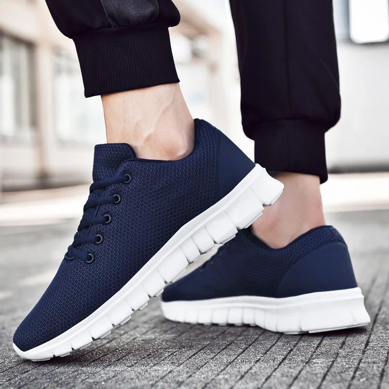 2020 Summer New Men Shoes Breathable Mesh Casual Shoe Fashion Couples Sneakers Lace-up Trainers KITLELER Zapatillas Hombre | Обувь