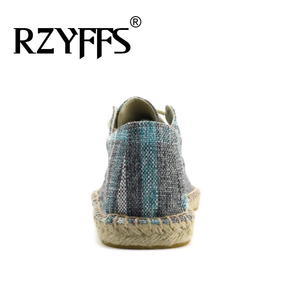 NEW Male nationa style Breathable Lace up casual Canvas Hemp Insole Fisherman Light Shoes Men Espadrille Flats II-13Z | Обувь