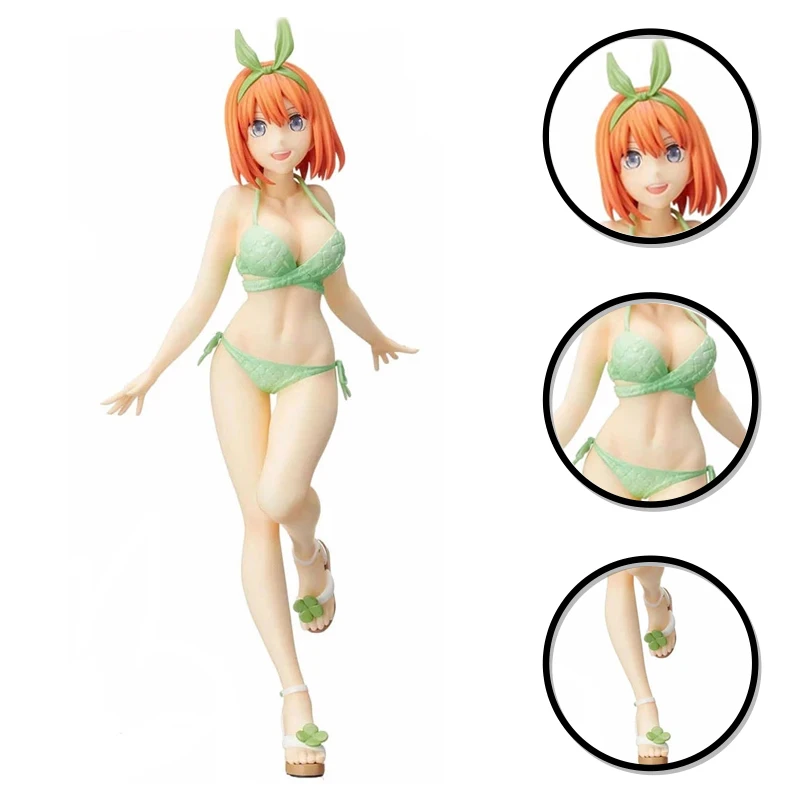 

20cm Anime Character Nakano Yotsuba Figure The Quintessential Quintuplets Collection Ornament Classic Sexy Standing PVC Action