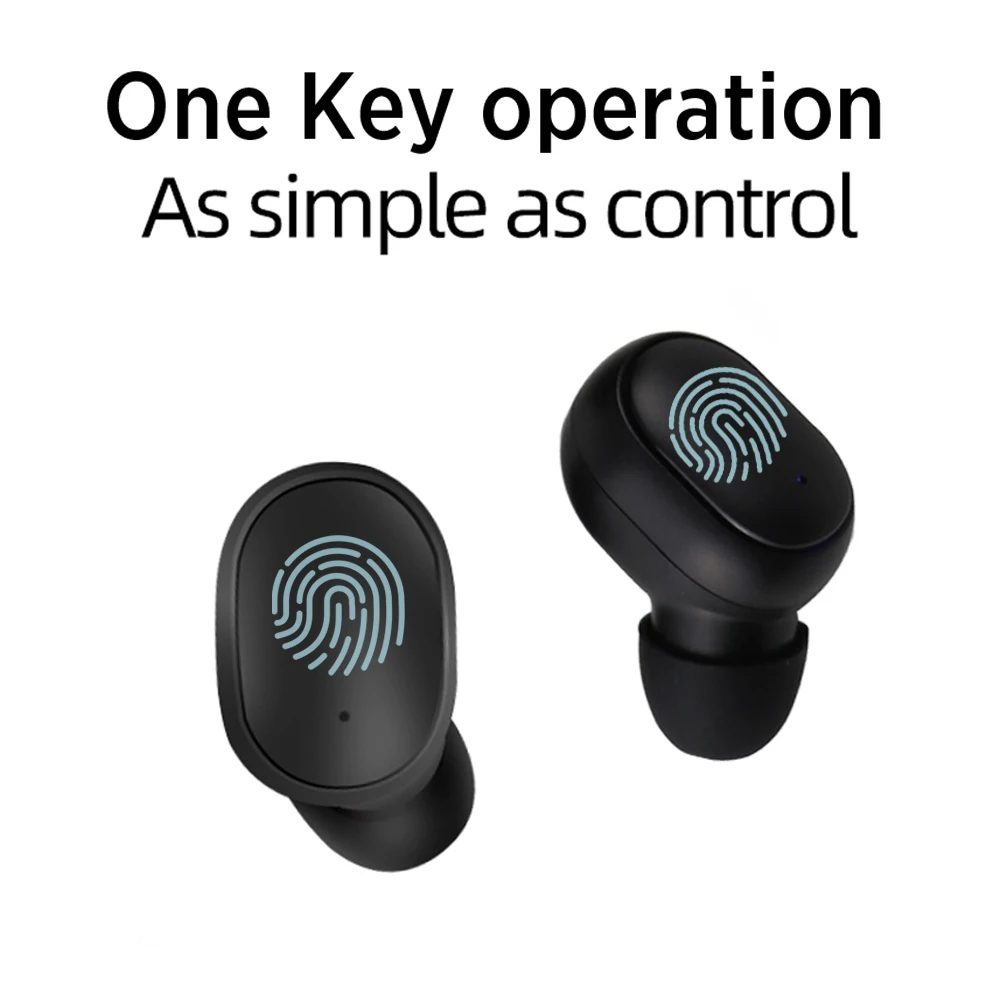 Наушники-вкладыши Tws Bluetooth 5 0 Беспроводной наушники активное Шум отмены бас