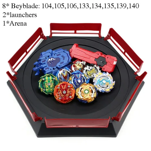 8 Pcs - C TAKARA TOMY комбинация Beyblade Burst набор игрушек Beyblades Арена Bayblade Металл Fusion 4D с пусковым устройством спиннинг топ игрушки - Цвет: 8 Pcs - C