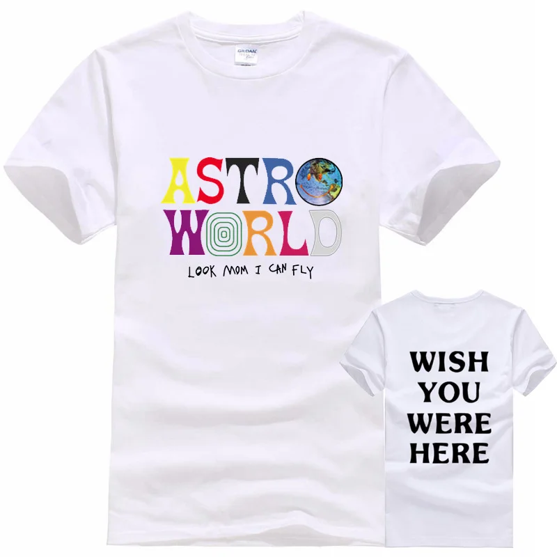 Новая мода Трэвиса Скотта ASTROWORLD футболка для мужчин и женщин крутые хип хоп