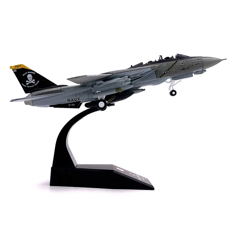 1/100 военная модель игрушки F14 Tomcat F-14A/B боец литой металлический самолет для