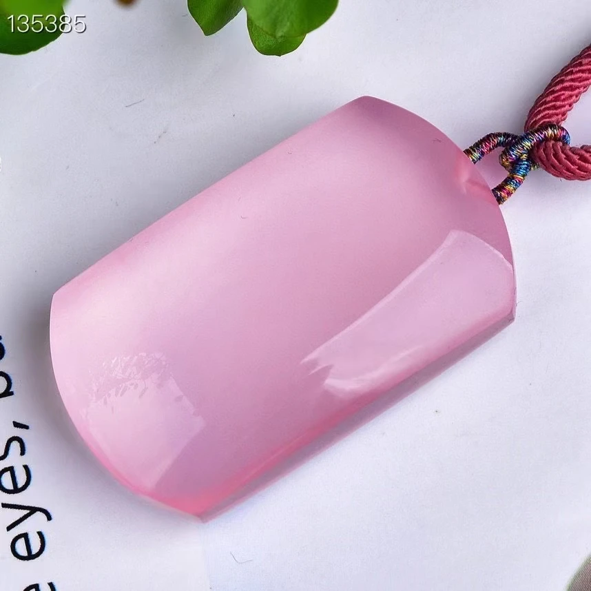 

Genuine Natural Pink Rose Quartz Star Light Rectangle Pendant 45.27.12mm Necklace Mozambique Women Men Jewelry AAAAA