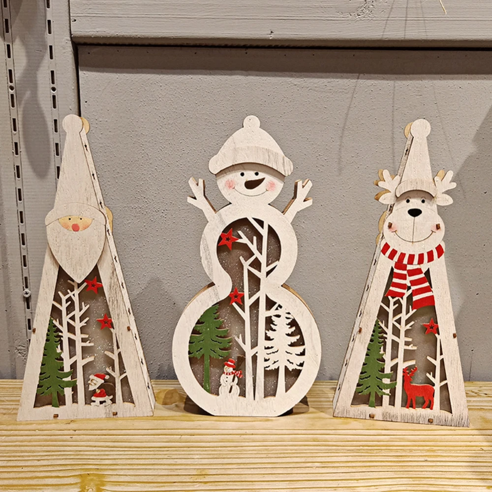 1 шт. светодиодный елочный деревянный полый резной станок для лазерной резки