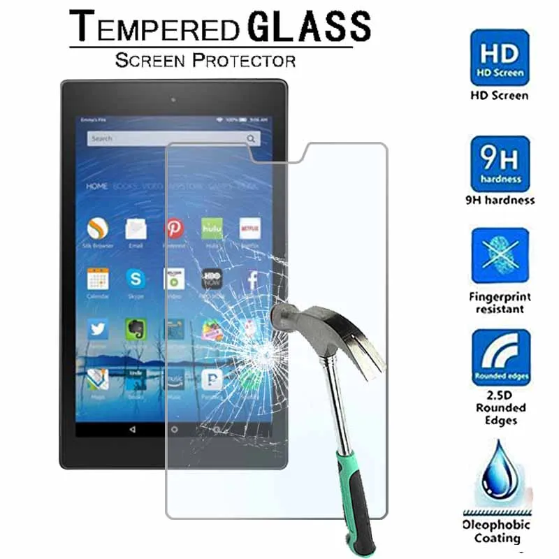

Для Amazon Fire HD 8 2015 2016 2017 2018 alexa - 9H Премиум планшет закаленное стекло Защита для экрана Защитная крышка