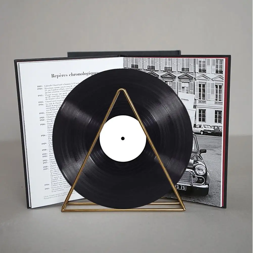 

Металлическая треугольная полка для хранения виниловых записей