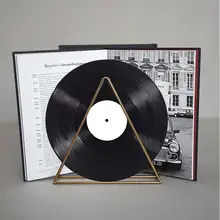 Vinyl Record Storage Rack Metal Triangle LP Book Magzine Holder Record Collection Storage Shelf Home Bedroom Organizer