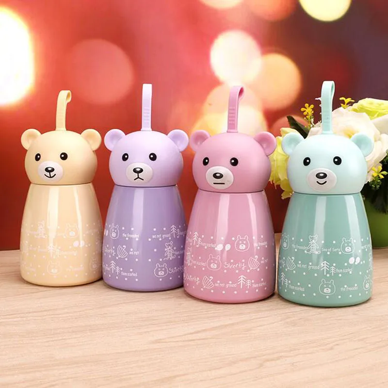 Носки с рисунком медведя из мультика Нержавеющая сталь вакуумная кружка термос