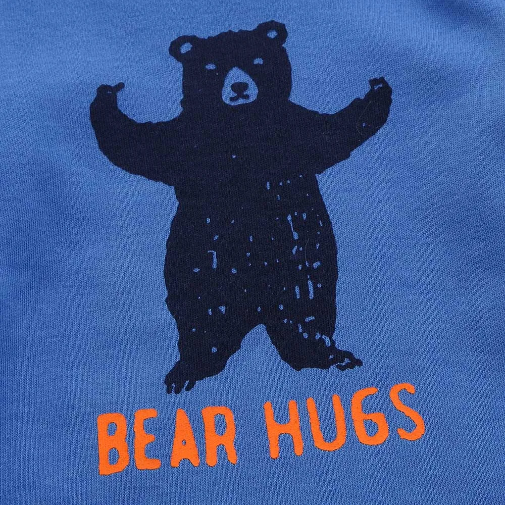 Модный комбинезон с короткими рукавами и рисунком медведя для новорожденных