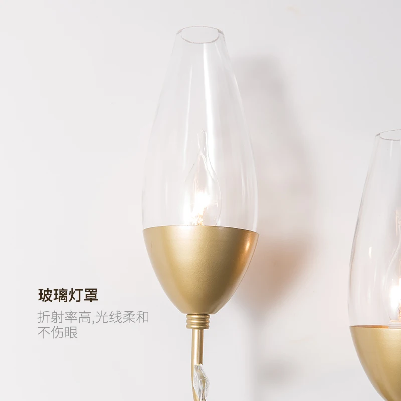 Современные настенные светильники прикроватная лампа для спальни золотой