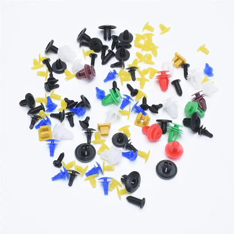 

50/100Pcs Universal Mixed Auto Fastener Car Bumper Clips Retainer Car Fastener Rivet Door Panel Liner For All Car