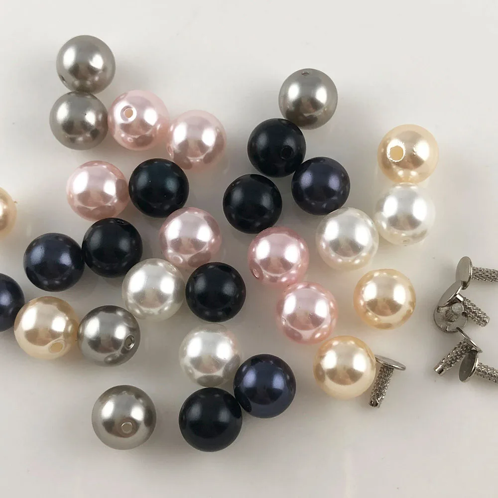 Набор украшений YORANYO круглые заклепки с имитацией жемчуга в стиле панк шипы для