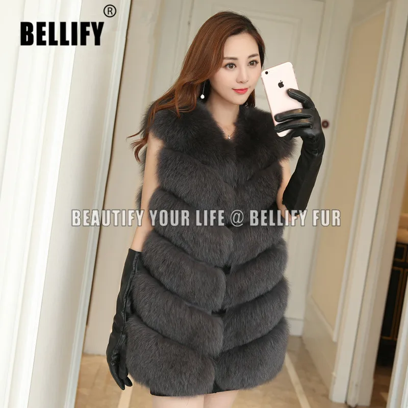 

Genuine fox fur vest women winter real fox fur coat female fur elegant gilet Retail/Wholesale custom color and big size