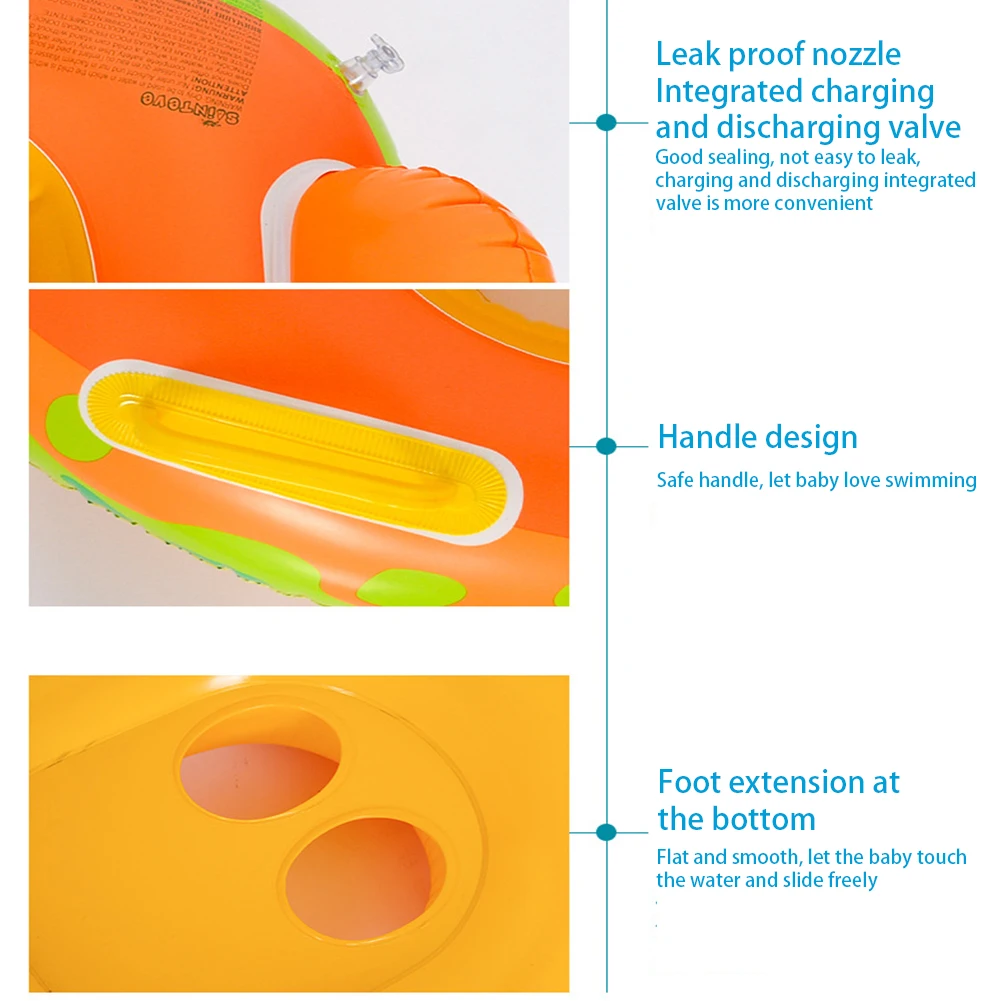 

PVC Inflatable Detachable Baby Pool Float Swimming Water Toy Portable Cute With Canopy Foldable Sun Protection Cartoon Dinosaur