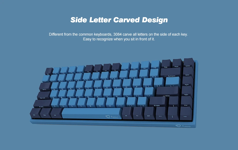 Оригинальная Механическая игровая клавиатура AKKO 3084 SP с океанской звездой, 84 клавиши, Cherry MX Переключатель, боковая буква, компьютерный геймер, программируемый тип C