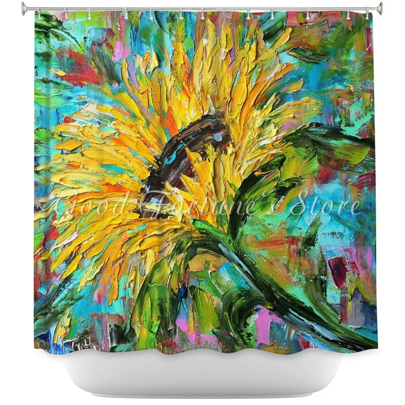 

Abstract Colours Sunflower Shower Curtain