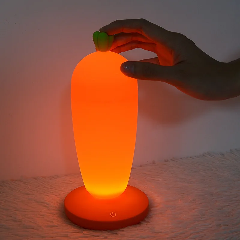 USB морковный светодиодный ночник для детей детская прикроватная лампа