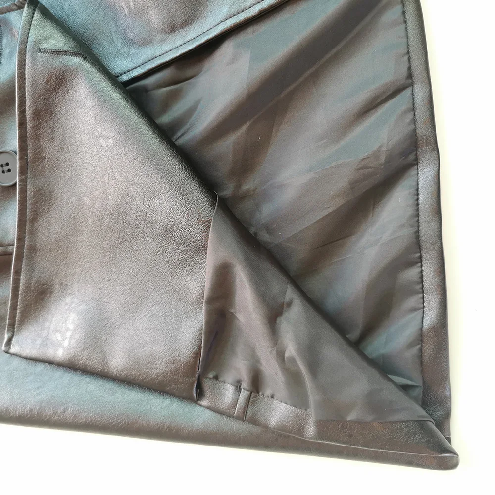 

Winter Long PU Jacket Women Soft Leather Jackets Fashion Motorcycle Coat Lady Fashion Spring Goth Black Windbreaker Sexy Warm