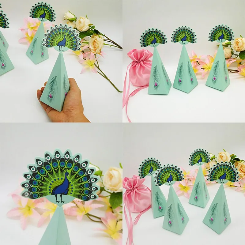 Креативные павлиньи свадебные коробки конфет рождественские упаковочные для