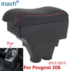 Подлокотник для Peugeot 208, контейнер для хранения, автомобильный держатель, пепельница, аксессуары для интерьера, искусственная изогнутая поверхность 2012-2018