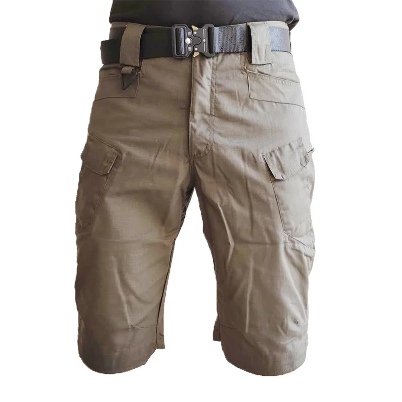 

S-5XL Men's Classic Outdoor Waterproof Hiking Fishing Shorts Military Multi-pocket Tactical Shorts Men's Cargo Shorts No Belt