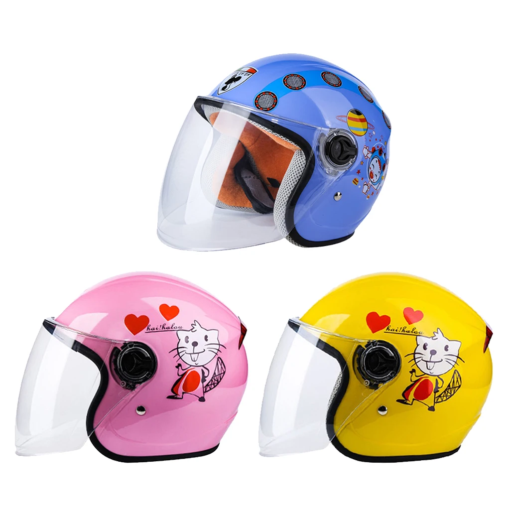 

Cycle Helmet Bike Skateboard Scooter Hoverboard Helmet for Riding Safety Lightweight Breathable Helmet w/ Clear Visor for Kids