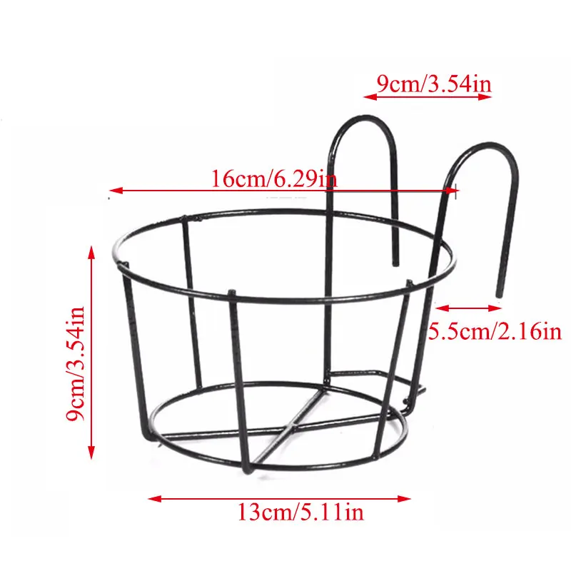 

New Hanging Plant Iron Racks Balcony Potted Shelf Flower Pot Rack Round Wrought Iron Plant Hanging Flower Rack Garden Supplies