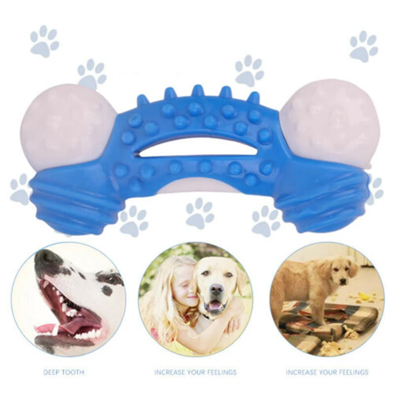 

Dog Chew Toys Aggressive Chewer Indestructible Dog Toys Tough Rubber Bone Toy