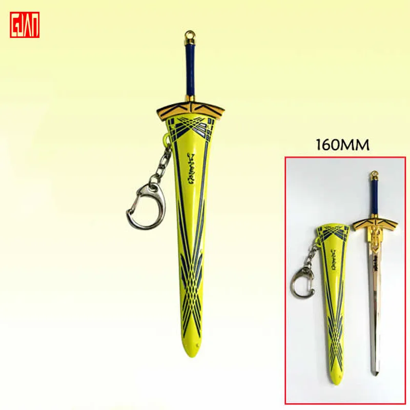 

Destiny Night Weapon Sword Blackened Holy Sword Gold Sword 17cm Alloy Weapon Model Kirsite Metal Fate Stay Night