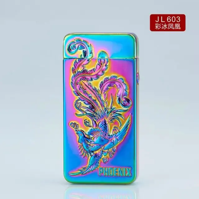 Двойная дуговая USB перезаряжаемая Зажигалка Креативный дизайн дракон