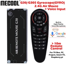 Mecool G30 S 33 keys IR learning remote control 2.4g air mouse wireless voice air mouse Gyro Sensing Smart remote to Game tv box