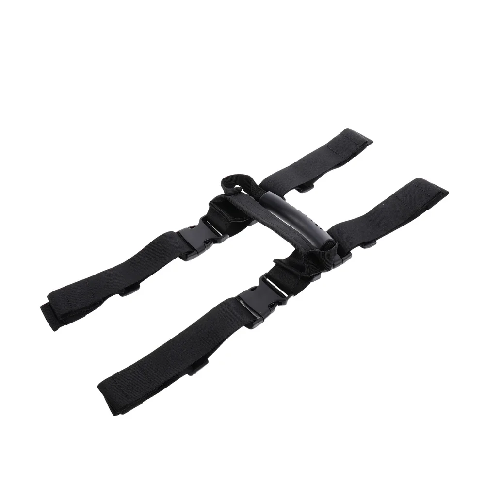 

Motorcycle Side Case Handle Strap Grab Handle Nylon Strap with Buckle (Black)