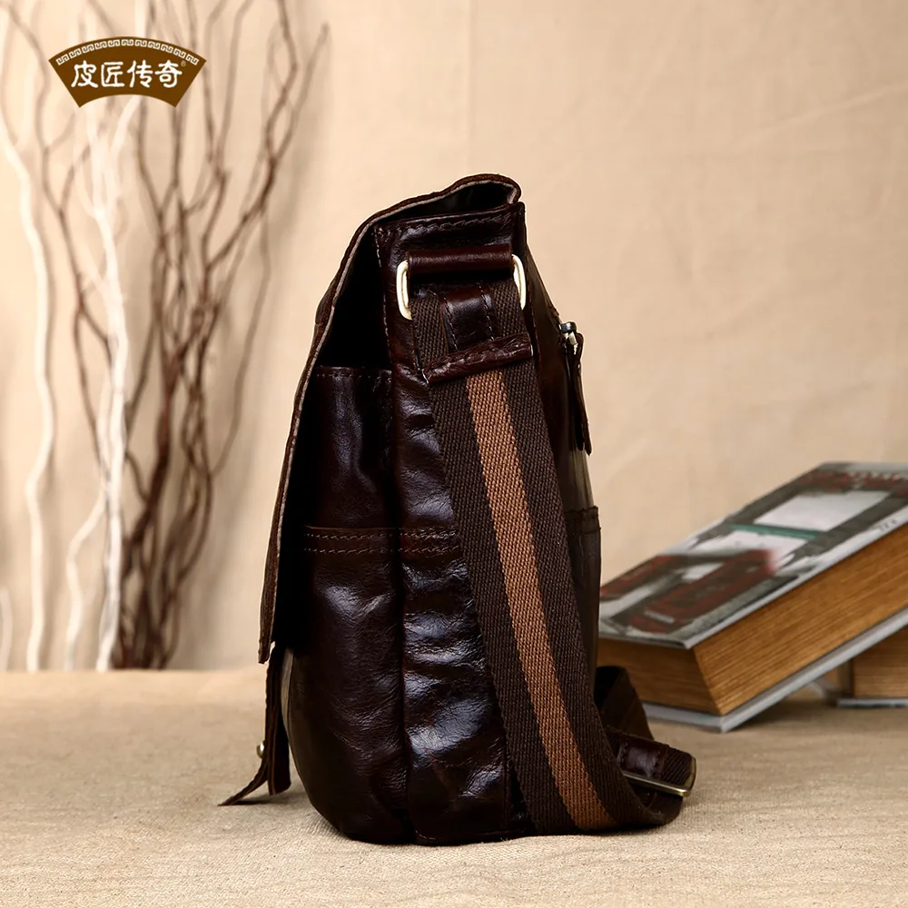 Мужская сумка через плечо для Ipad с клапаном на молнии винтажная дизайнерская