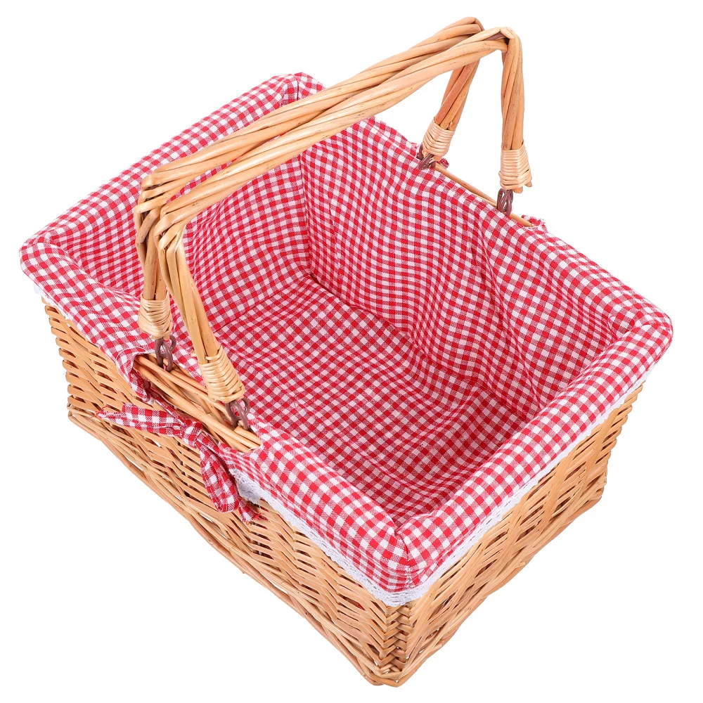 

Elegant Wicker Basket Durable Hand-woven Willow Basket Large Storage Basket