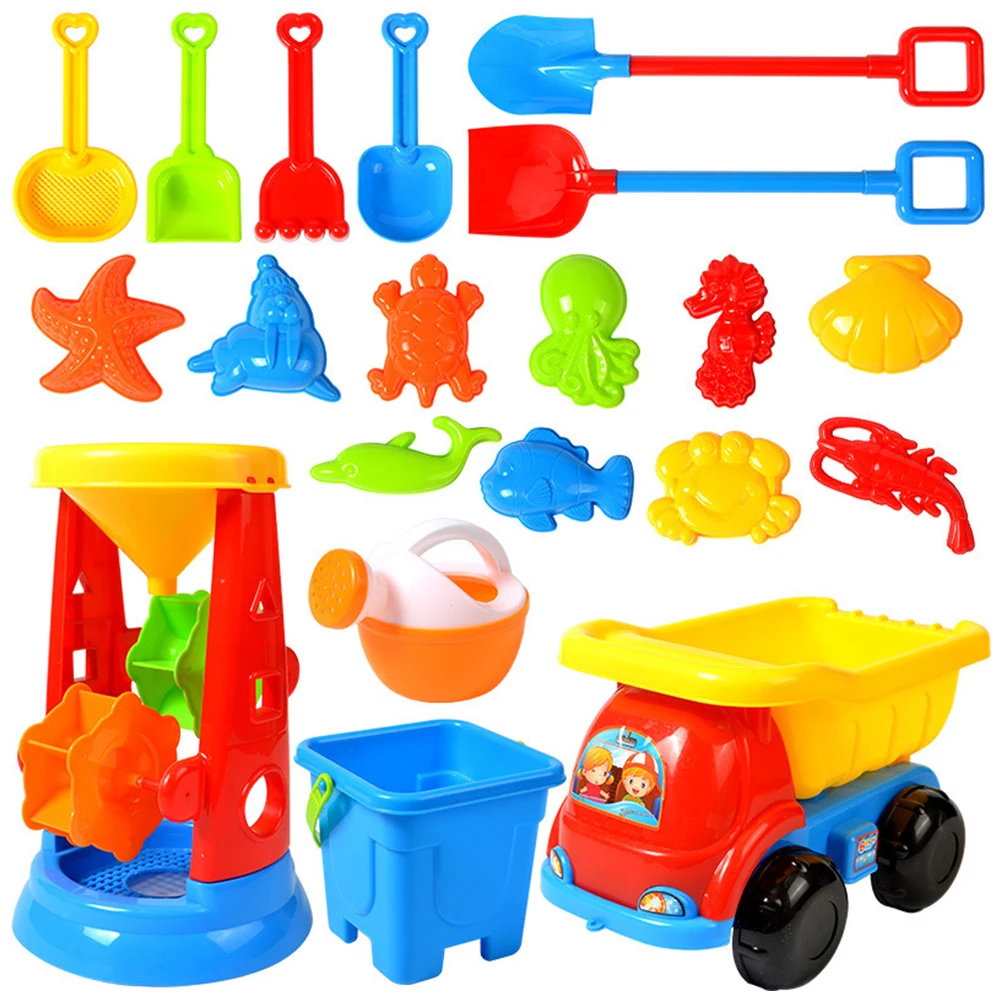 

20pcs Children's Sand Playing Tool Set Boys And Girls Sand Digging And Water Playing Beach Toys Beach Play Kit Beach House Toys