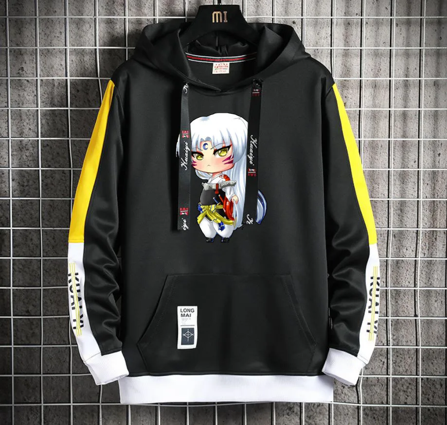 

Inuyasha Anime Hoodie Men/Women Popular Harajuku Hoodeds Pullover Streetwear Casual Fake Two-Piece jacket coat