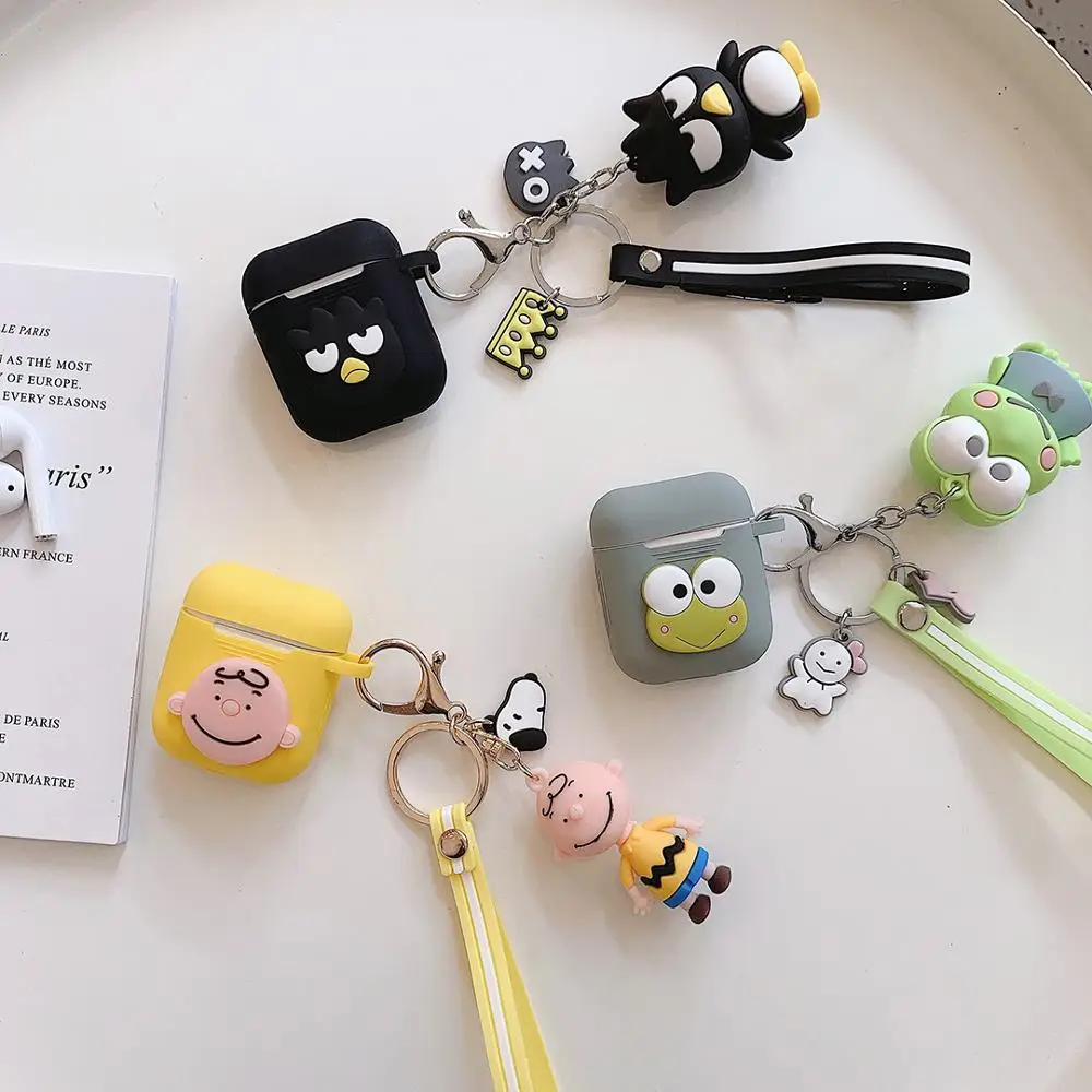 GOOYIYO Силиконовый ТПУ чехол и Игрушка Декор крюк для Airpods 1 2 Bluetooth наушники зарядка