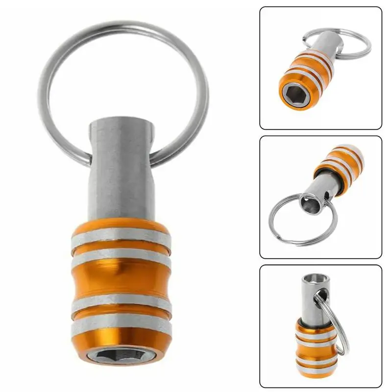 Сталь рукав пост 1/4 серии быстрой смены золотой брелок для ключей сверла винт