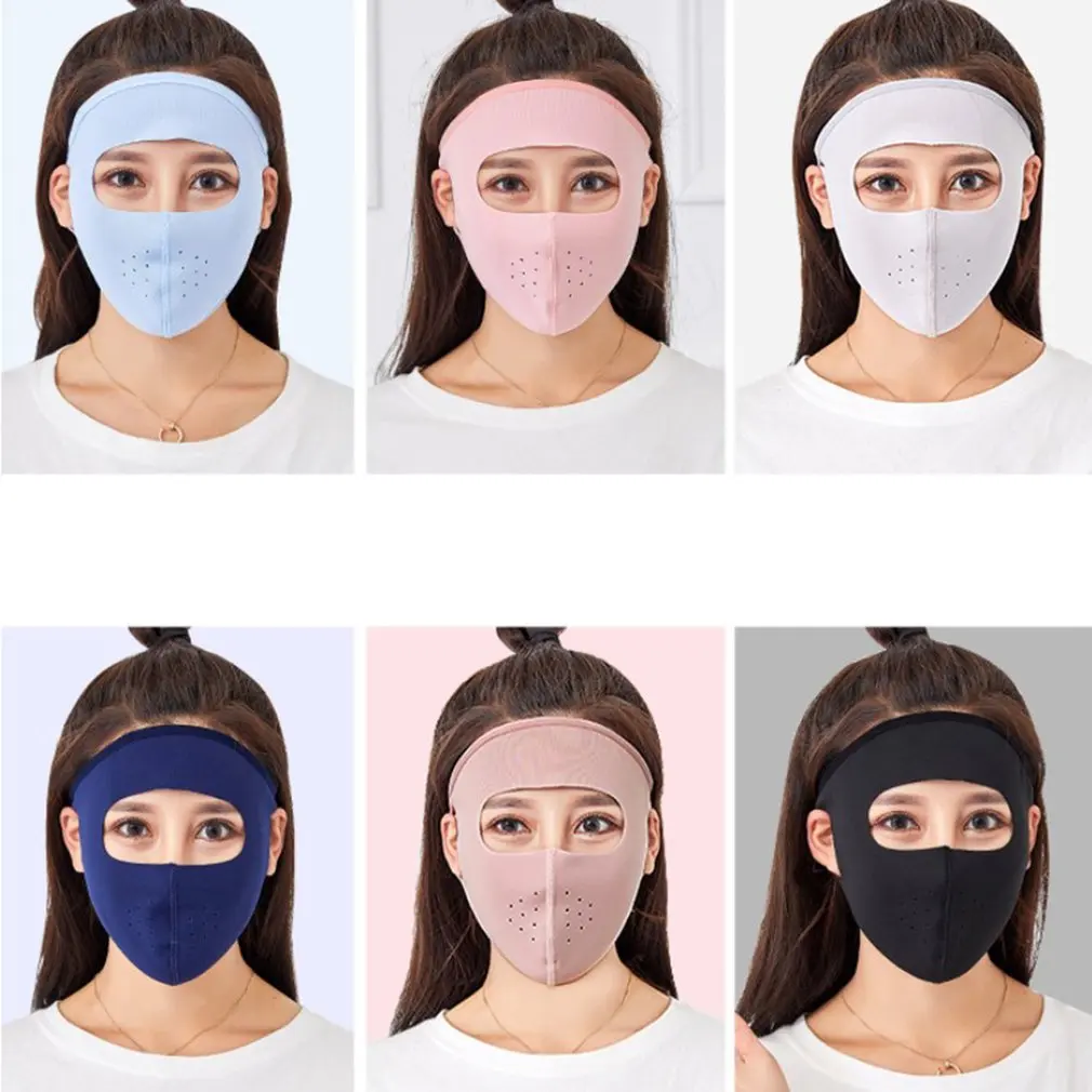 Лицевая маска от солнца УФ-стойкая ледяная Шелковая Маска трехмерная дышащая