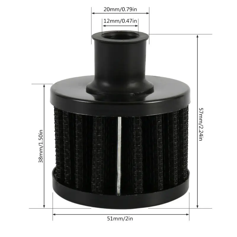 Мини 12 мм автомобильный двигатель холодный воздухозаборный фильтр