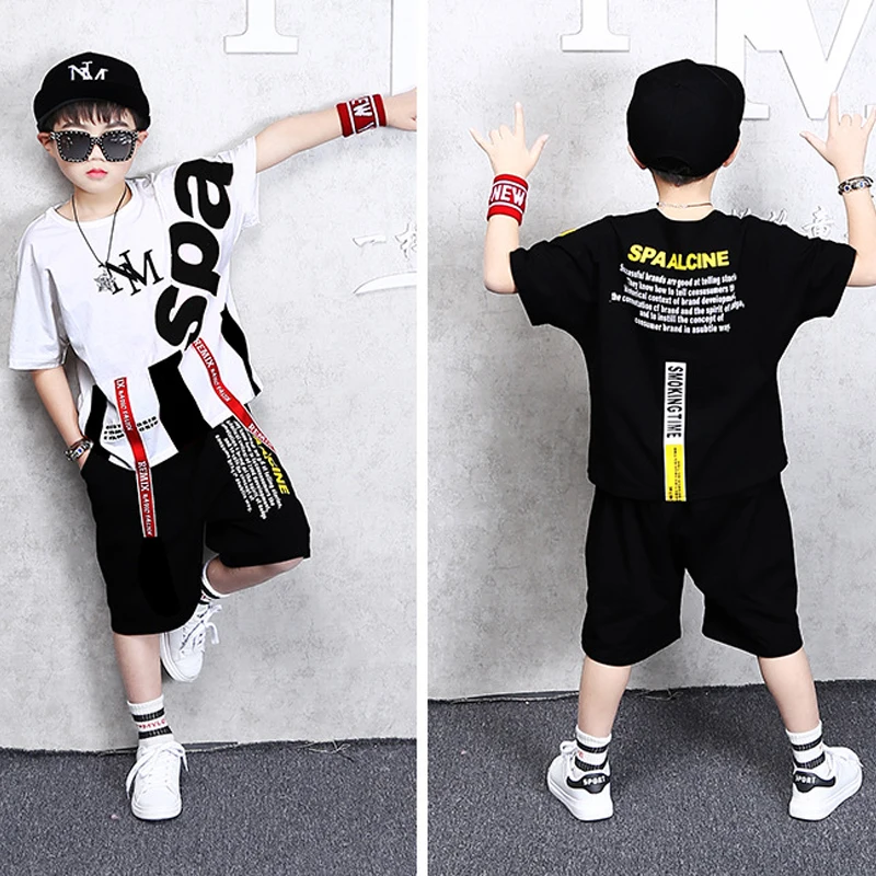 boy clothes set 10 years Casual short sleeve tshirts harem pants Summer Kids vetement femme 2019 Clothing for boys |